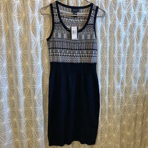 NWT Black and White Knit Dress